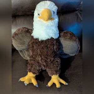 Wild Republic Europe Bald Eagle Realistic Plush Stuffed Animal 12" Patriotic